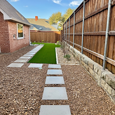 Complete-Backyard-Overhaul-with-Pet-Friendly-Artificial-Turf-and-Paver-Walkway-in-Plano-TX 0